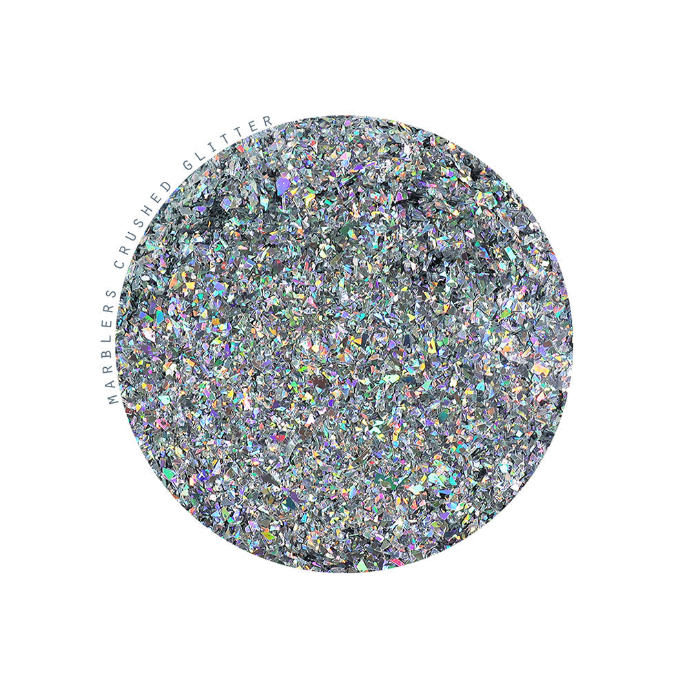 [Shape Glitter] Crushed Holo Silver
