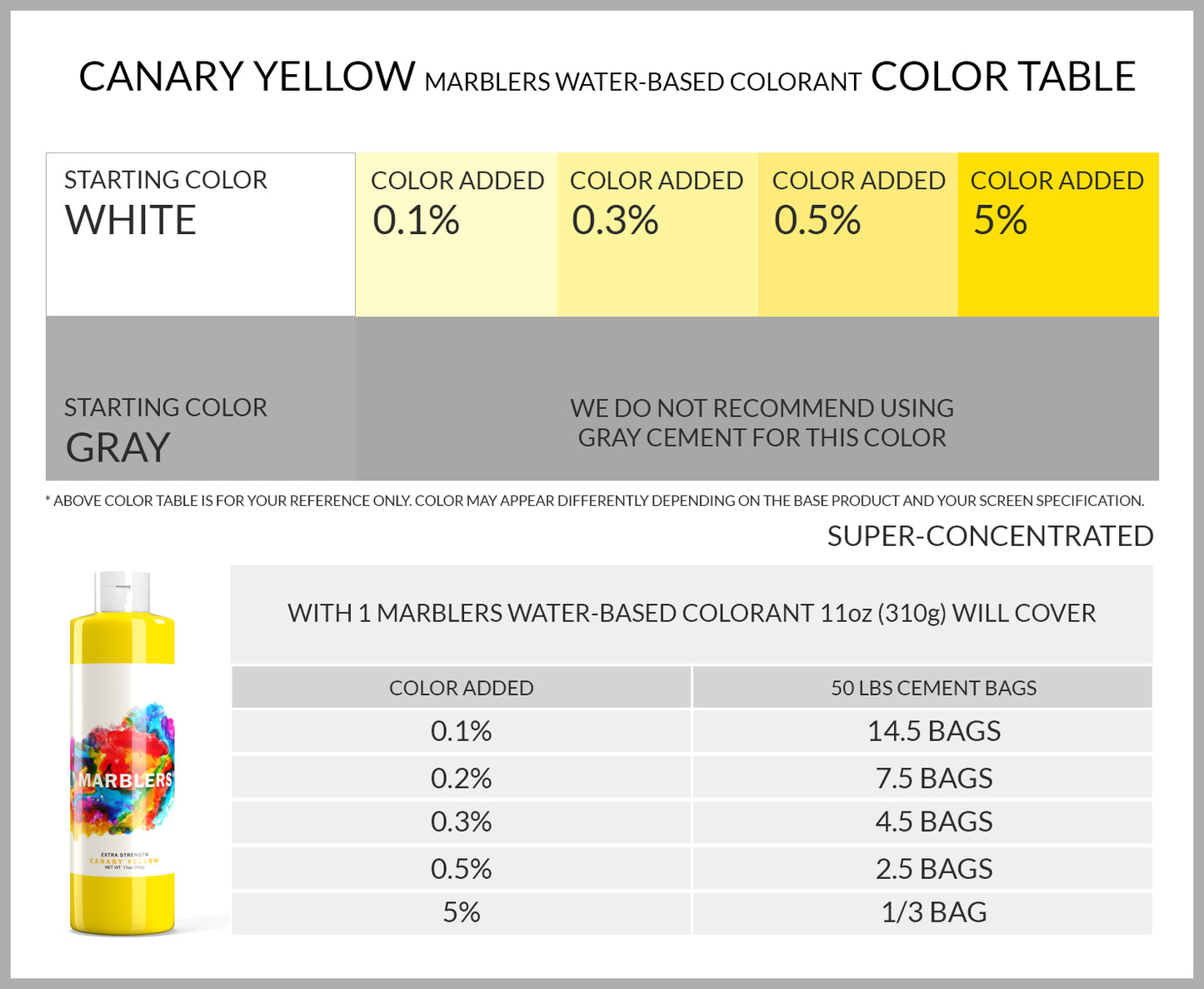 [Water Based Liquid Pigment] Canary Yellow