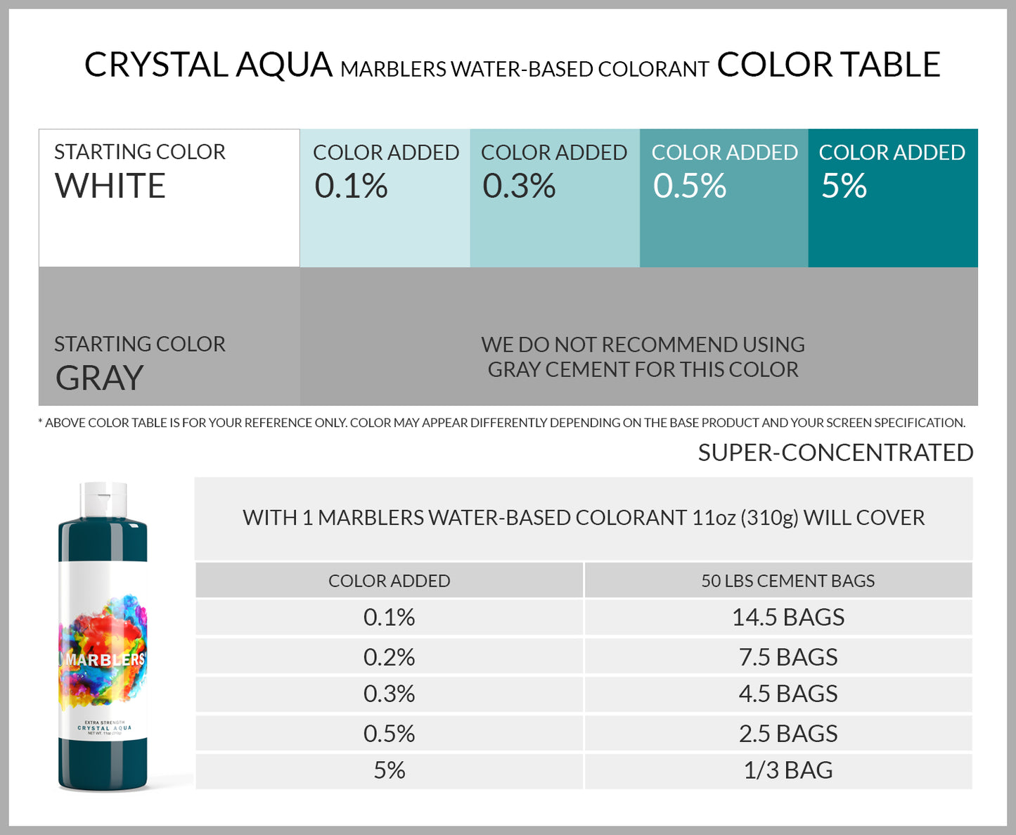 [Water Based Liquid Pigment] Crystal Aqua