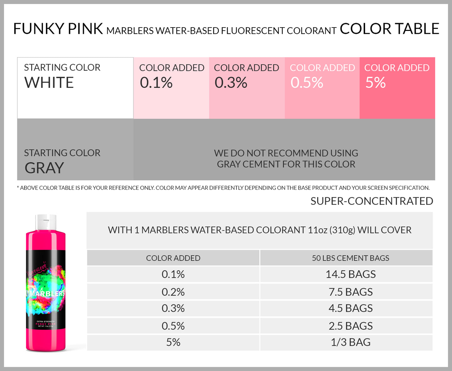 [Water Based Fluorescent Pigment] Funky Pink