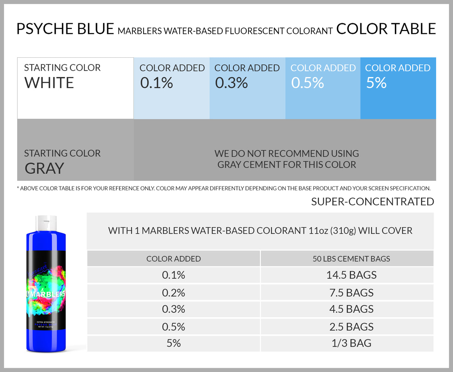 [Water Based Fluorescent Pigment] Psyche Blue