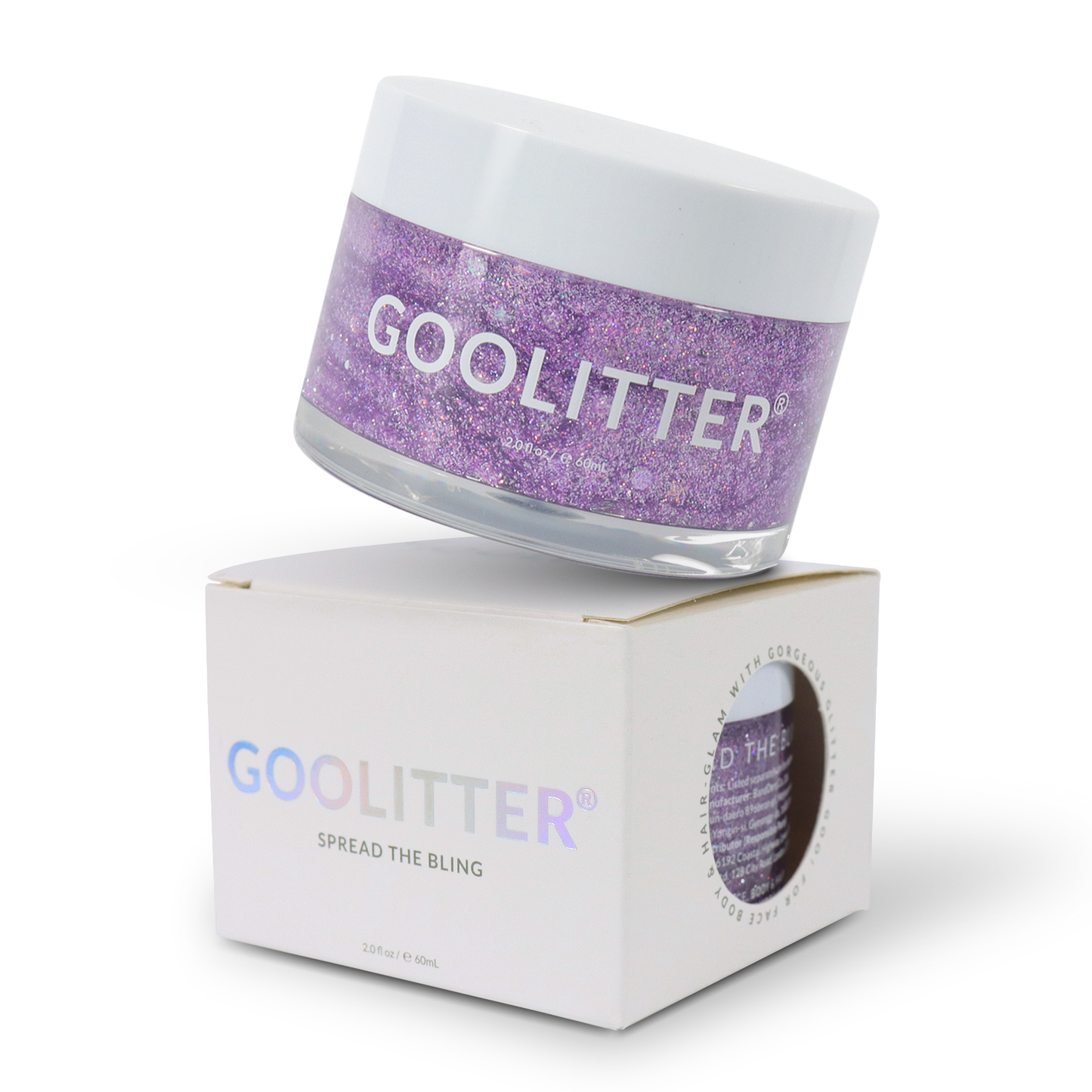 [GOOLITTER] Purple Sugar 2oz (60mL) Holographic Fine Glitter Gel